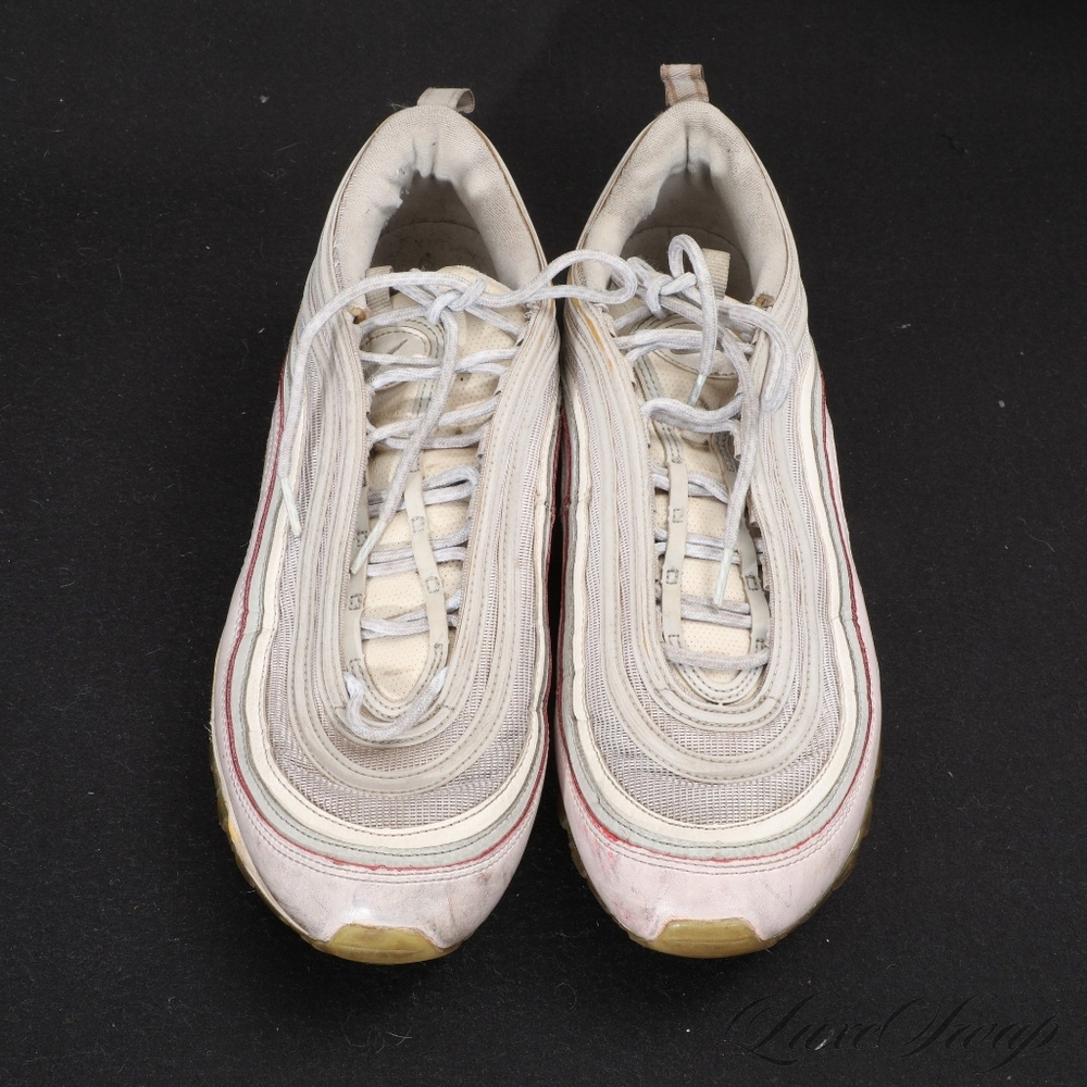 Nike Men's AIR MAX 97 REFLECTIVE CW5567-100 Sneakers in White and Red 12